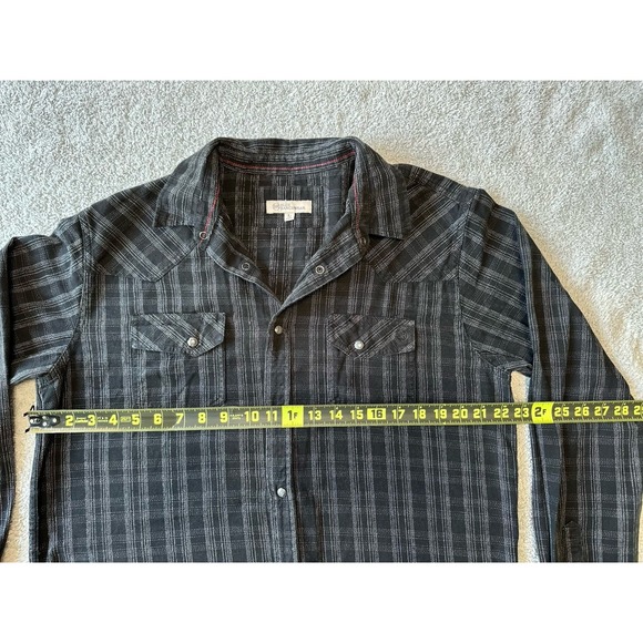 BR Blue Ranchwear Shirt Mens Large Gray And Brown Western Pearl Snap LOT OF 2 - Picture 8 of 16